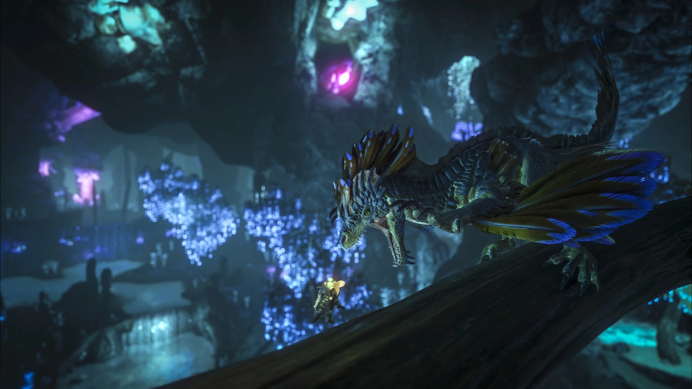 Bioluminescent biomes, neon lighting, and sci‑fi horror in ARK Aberration