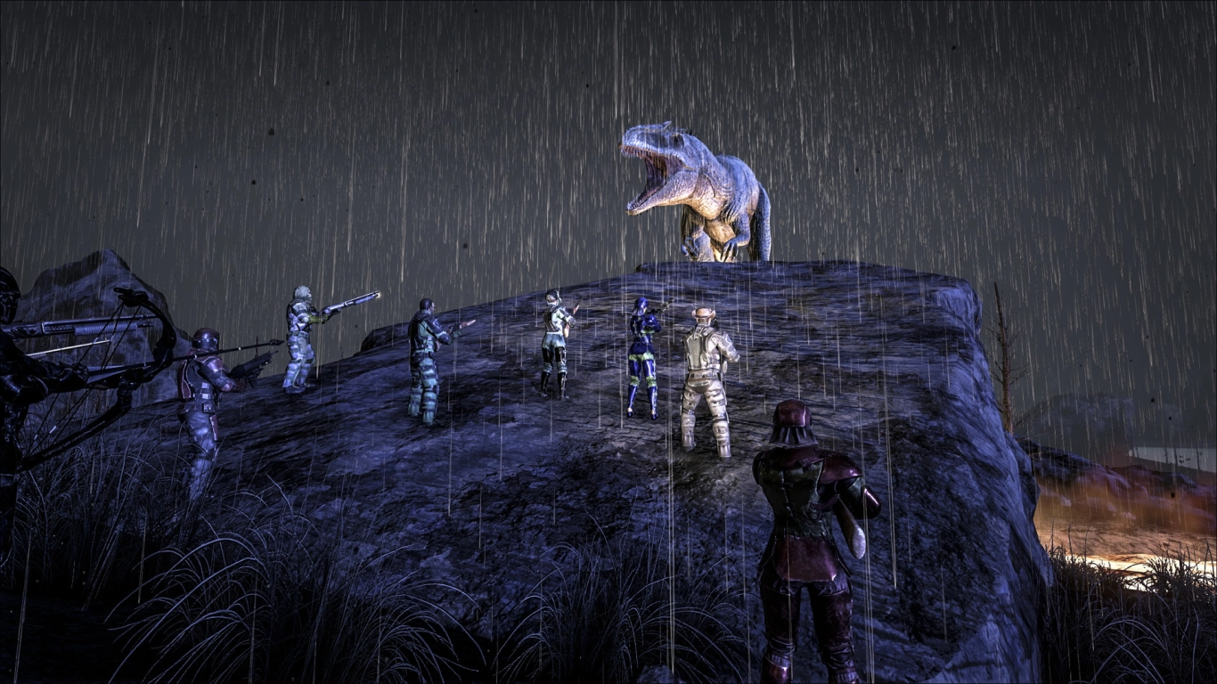 ARK The Center graphics with weather effects, fog and water reflections