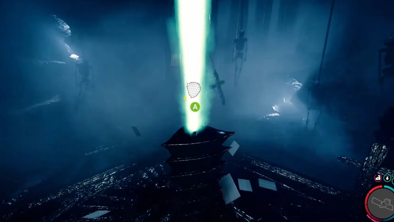 Beams of light show the way to the last artifact in Sons of the Forest after the finale