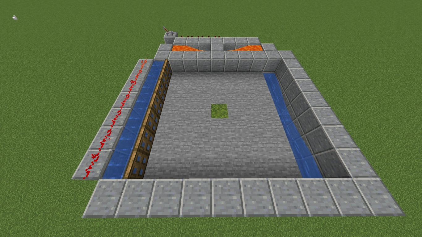 Water channel in the moss farm
