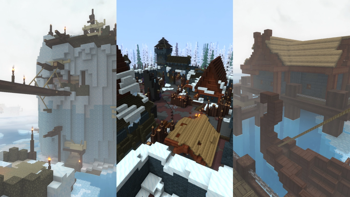 Hytale Zone 3 snow: iceberg camps, Outlander outposts, and port