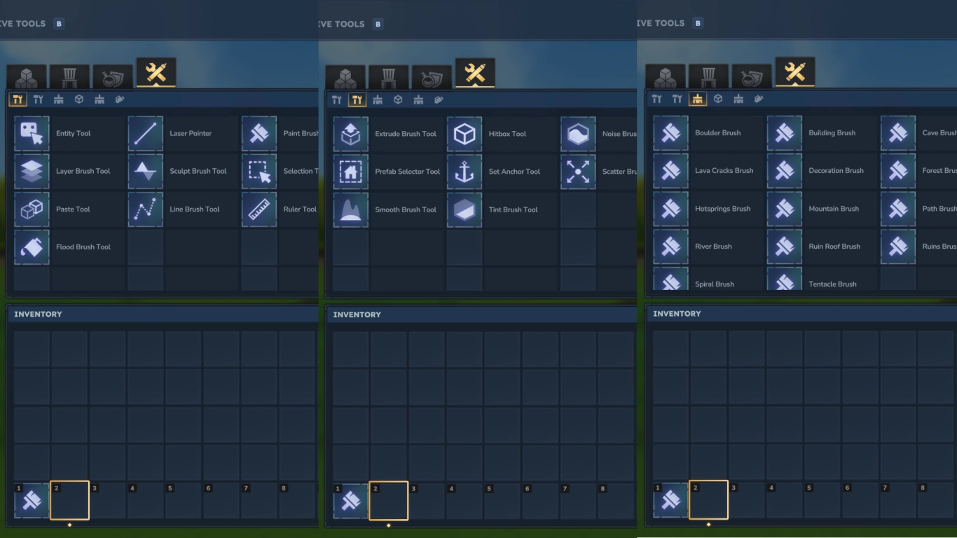 Hytale tool settings and keybinds in Creative Mode