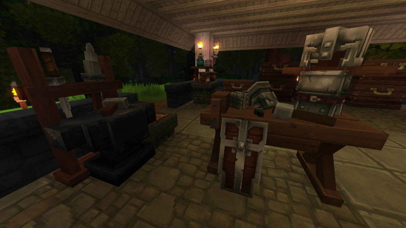 Hytale crafting weapons and armor at the Weaponsmith and Armorsmith