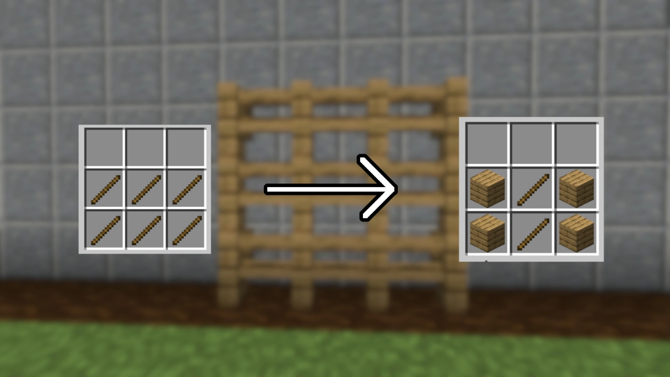 Minecraft crafting a fence old and new recipe