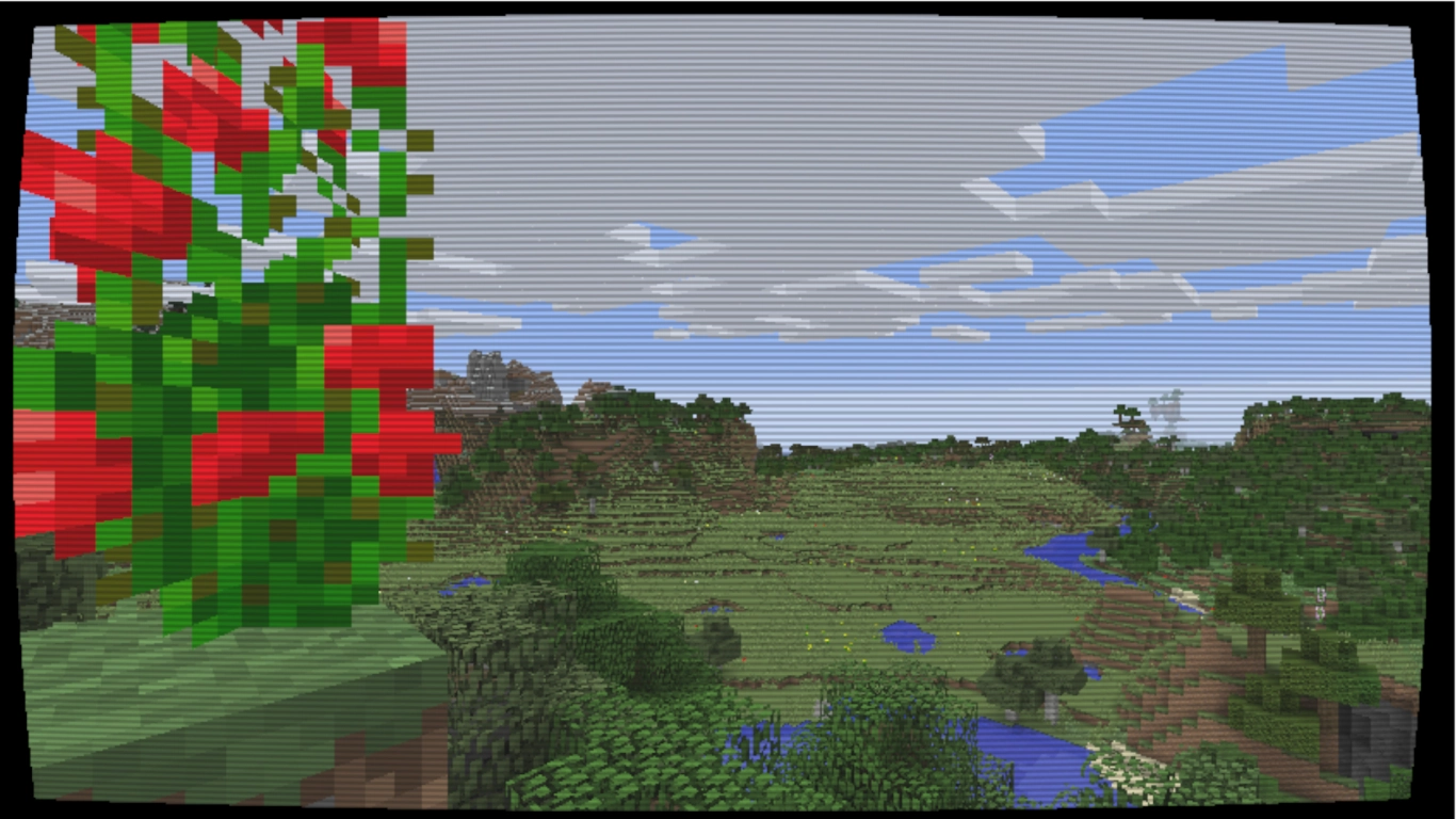 Minecraft Super Secret Settings 3D anaglyph shader