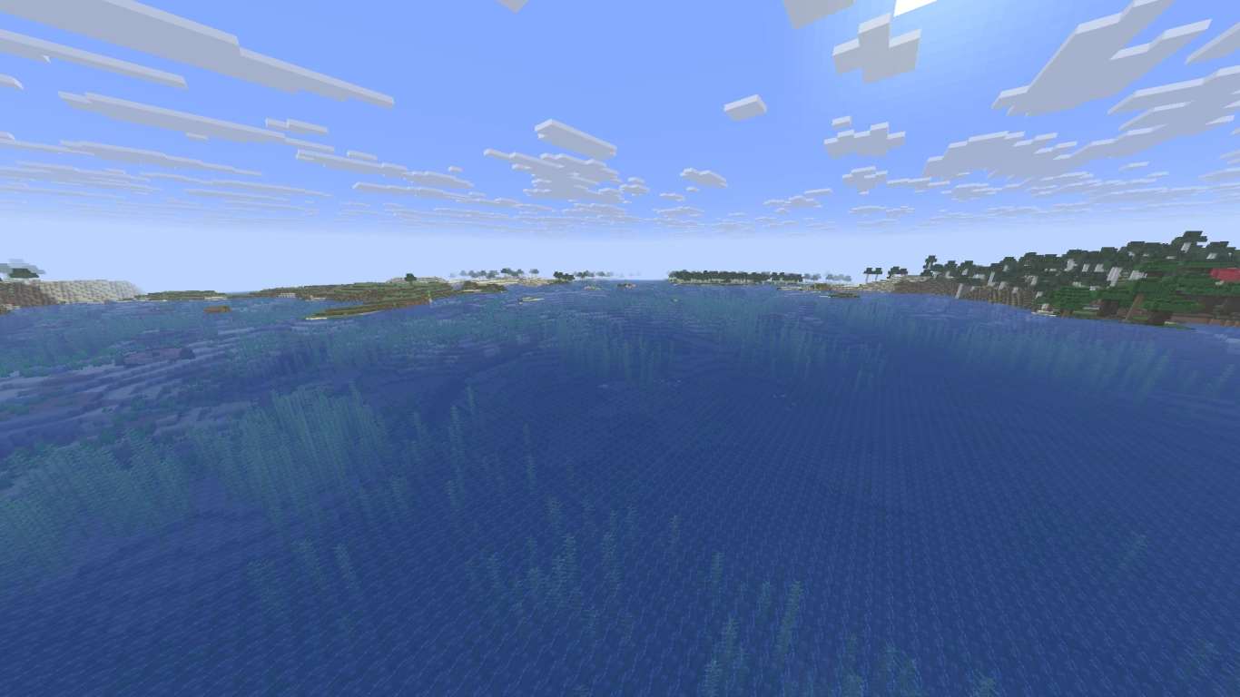 Optimal placement of the mob farm above the ocean in Minecraft