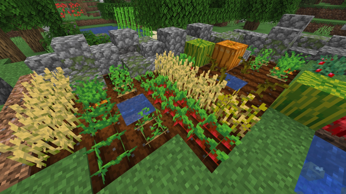 Set up and irrigate Minecraft fields for farming