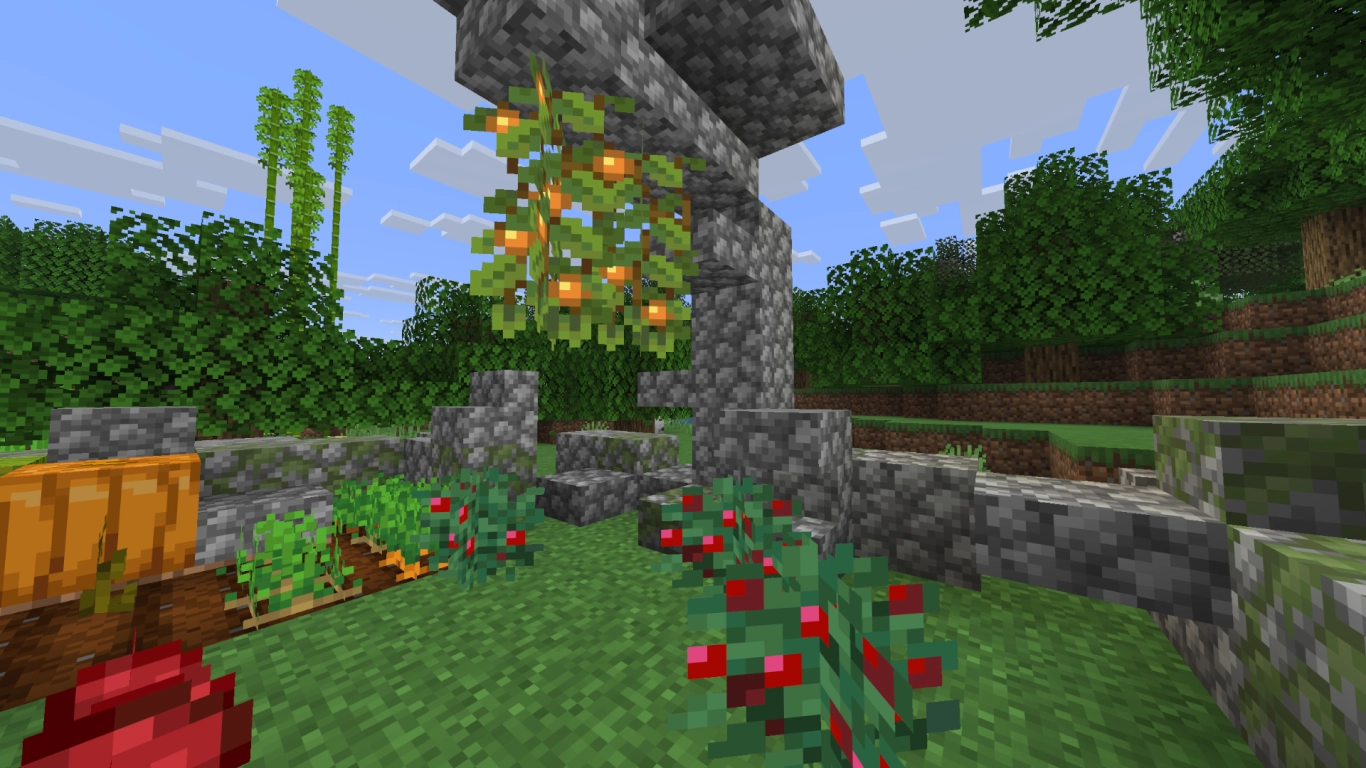 Grow and harvest glow berries and sweet berries in Minecraft