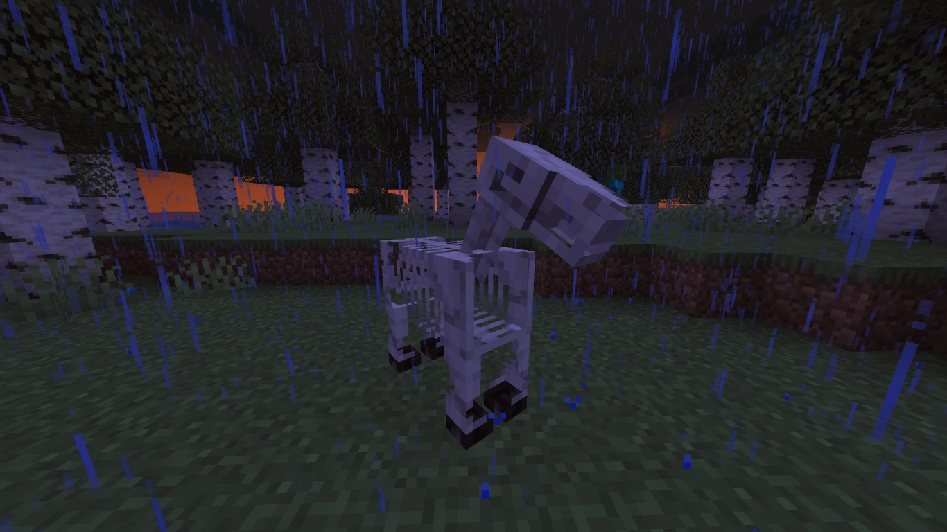Minecraft skeleton horse from a thunderstorm trap