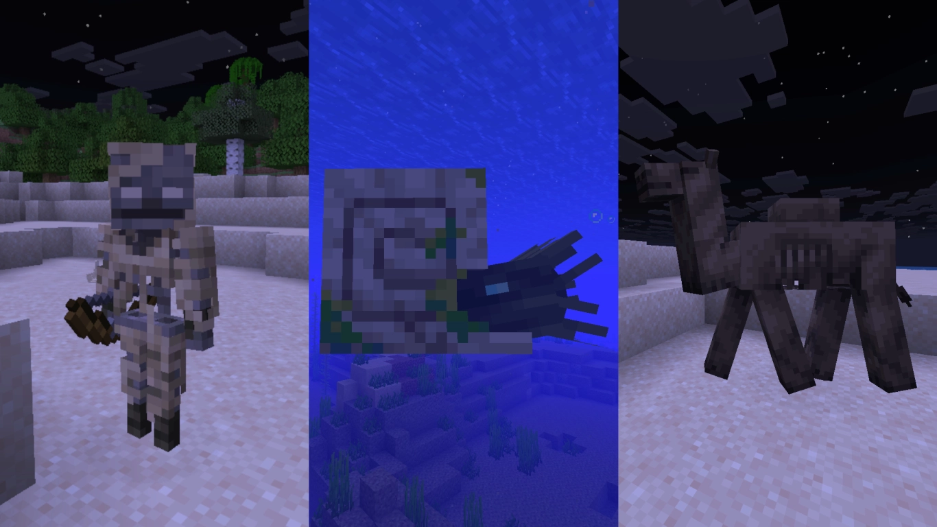 Minecraft Zombie Dromedary Desert Skeleton Zombie Nautilus mobs
