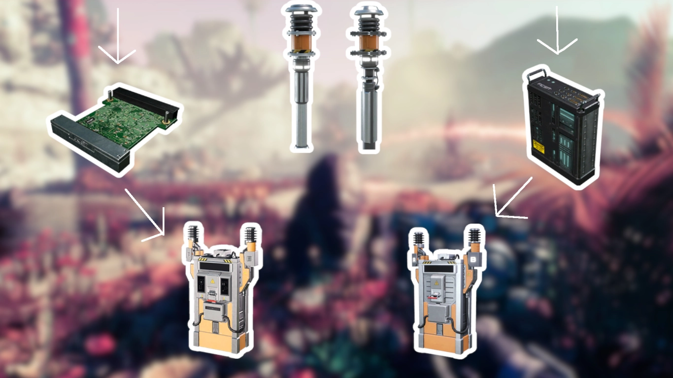 Satisfactory power grid with Power Poles Mk.2, High-Speed Connector, and power switches