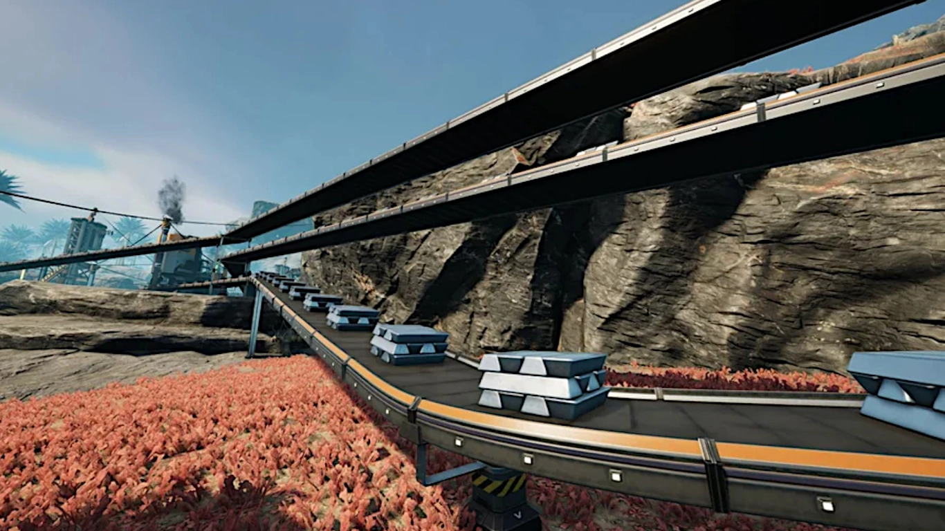 Satisfactory Logistics Mk.2: faster Conveyor Belts, Stackable Poles, and Conveyor Lifts for vertical builds