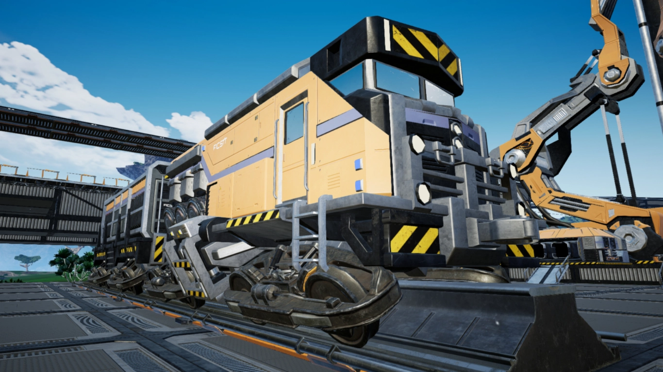 Satisfactory trains with freight cars and a rail network for long distances