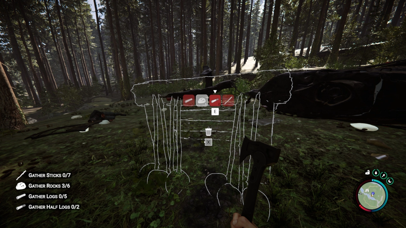 Example structure with blueprints in Sons of the Forest