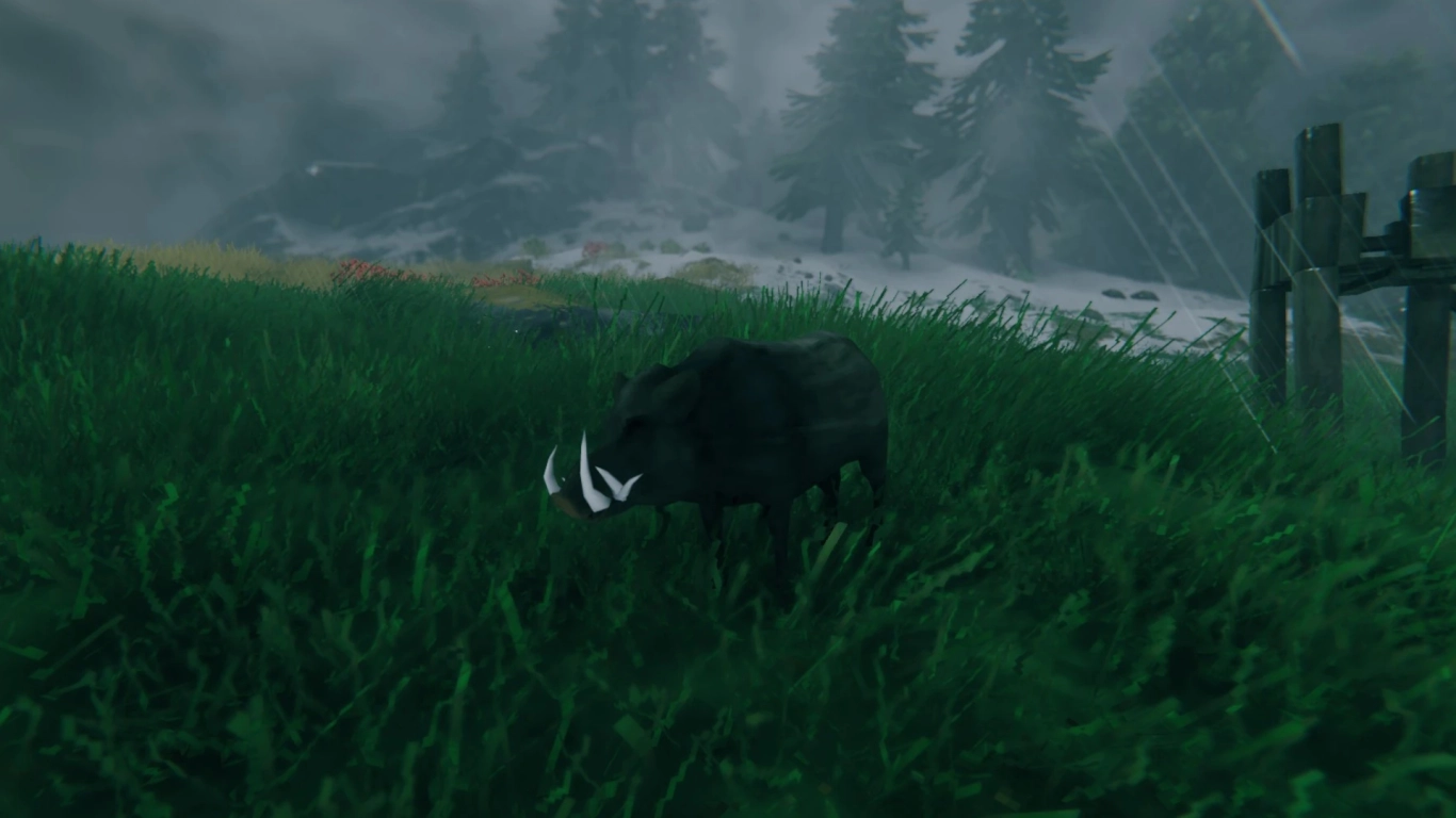 Valheim combat against Greylings with an axe, shield, and well-timed dodges